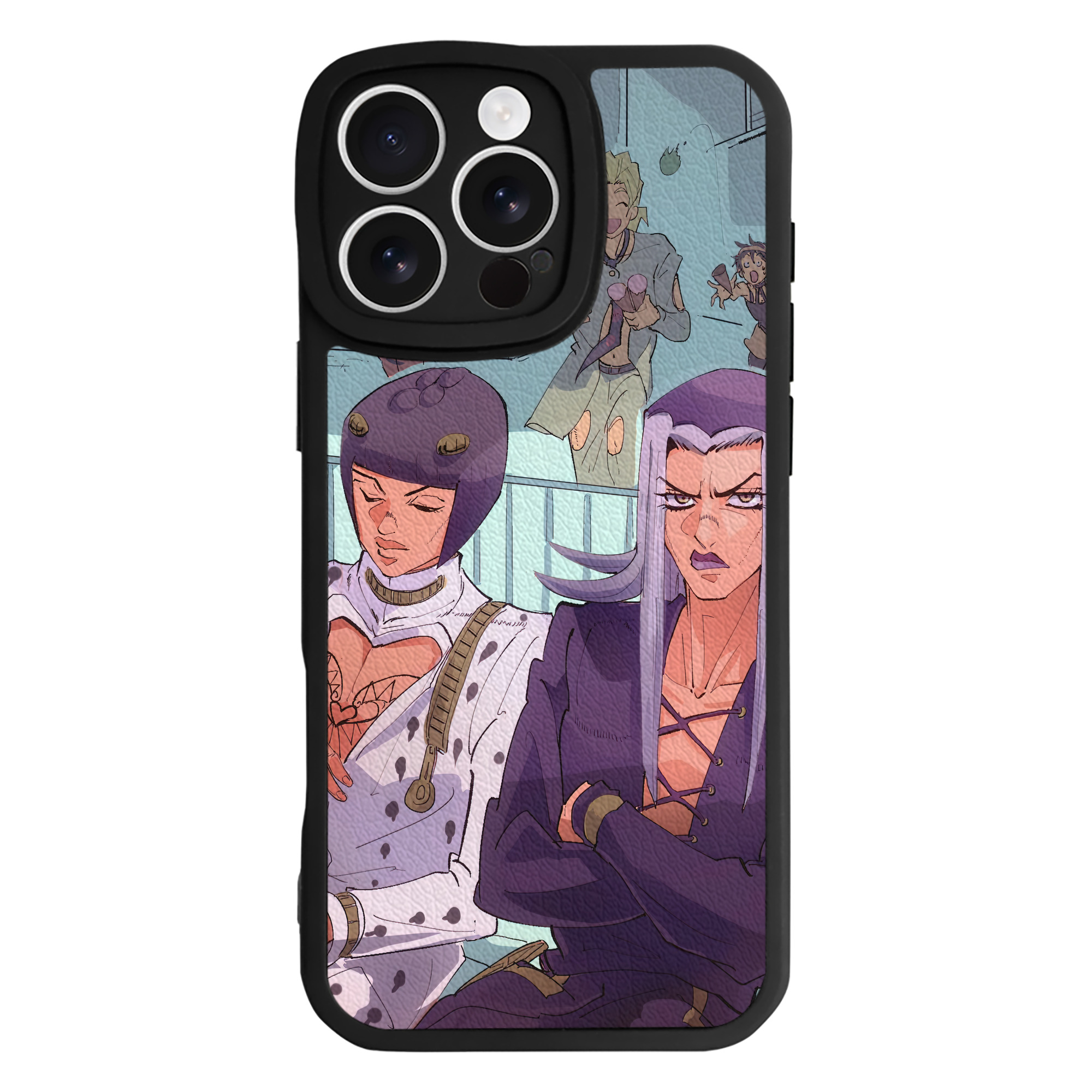 （画像用） ジョジョの奇妙な冒険 JoJo's Bizarre Adventure 【iPhone 16シリーズ対応】シリコンスマホケース（レザー調） 材質：シリコン
